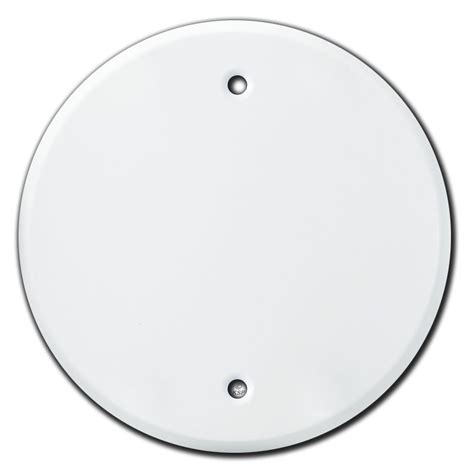 blank cover for four inch round electrical box home depot|electrical outlet round cover plate.